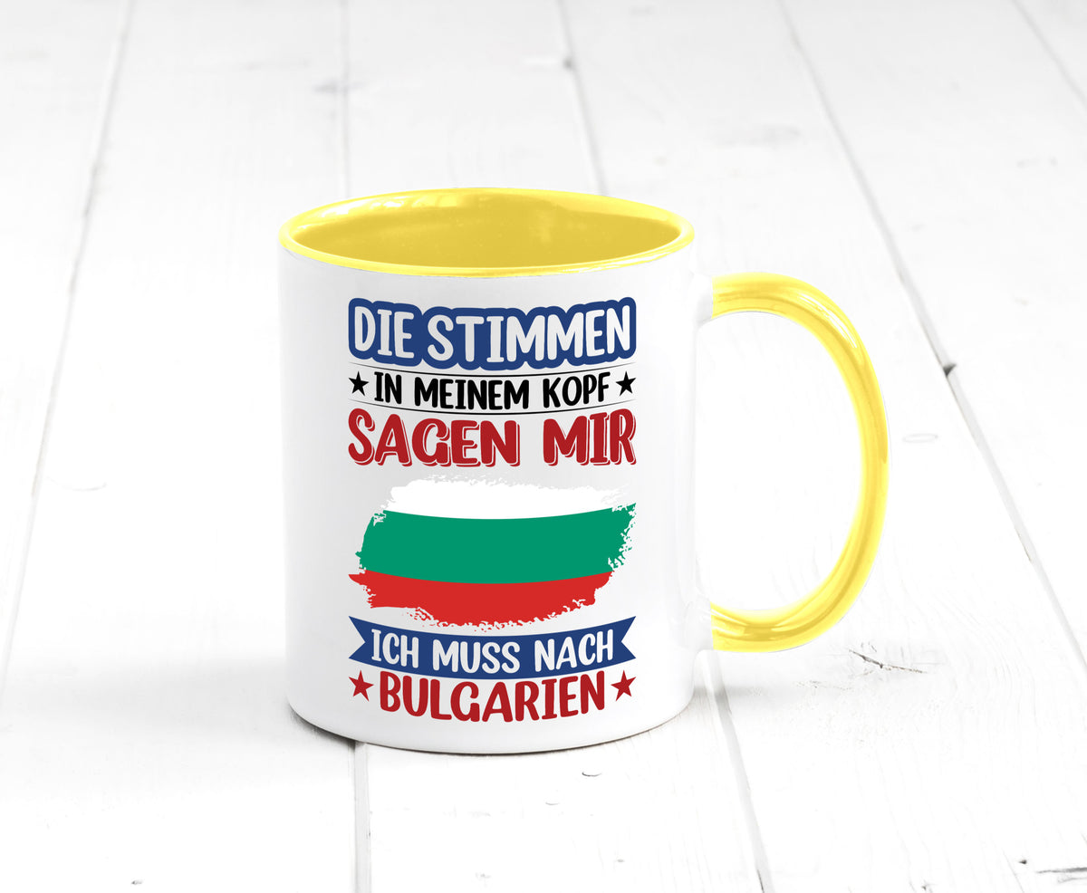 Bulgarien | Urlaub Stimmen in meinem Kopf Traumland Humor Geschenkidee Tasse