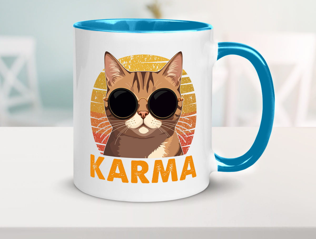 Vintage Katze | Karna Coole lustiger Spruch Geschenk Tierliebhaber Humor Tasse