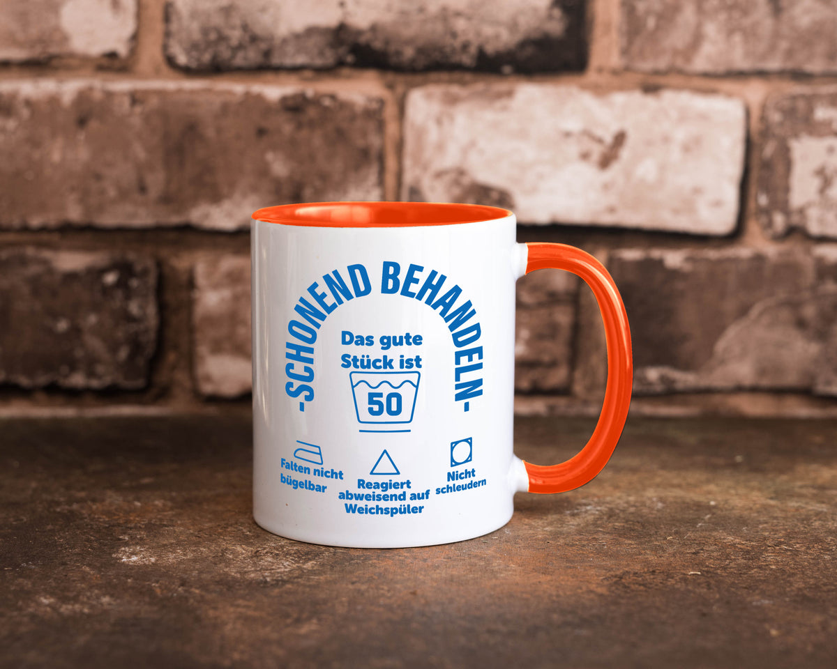 Schonend behandeln | 50 Geburtstag Humor Geschenkidee Tasse