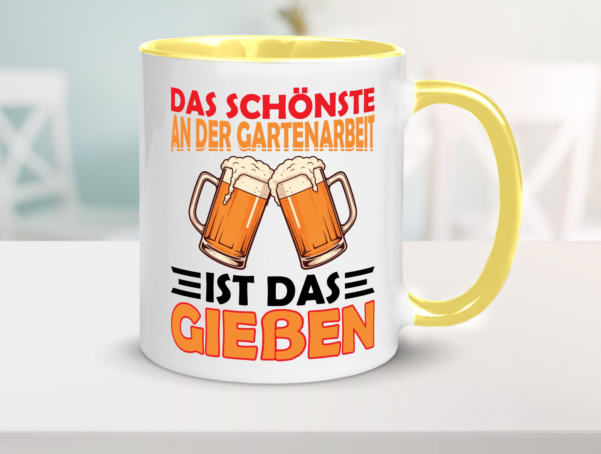 Das schönste an gartenarbeit ist Gießen | Biertrinker Geschenkidee Arbeit