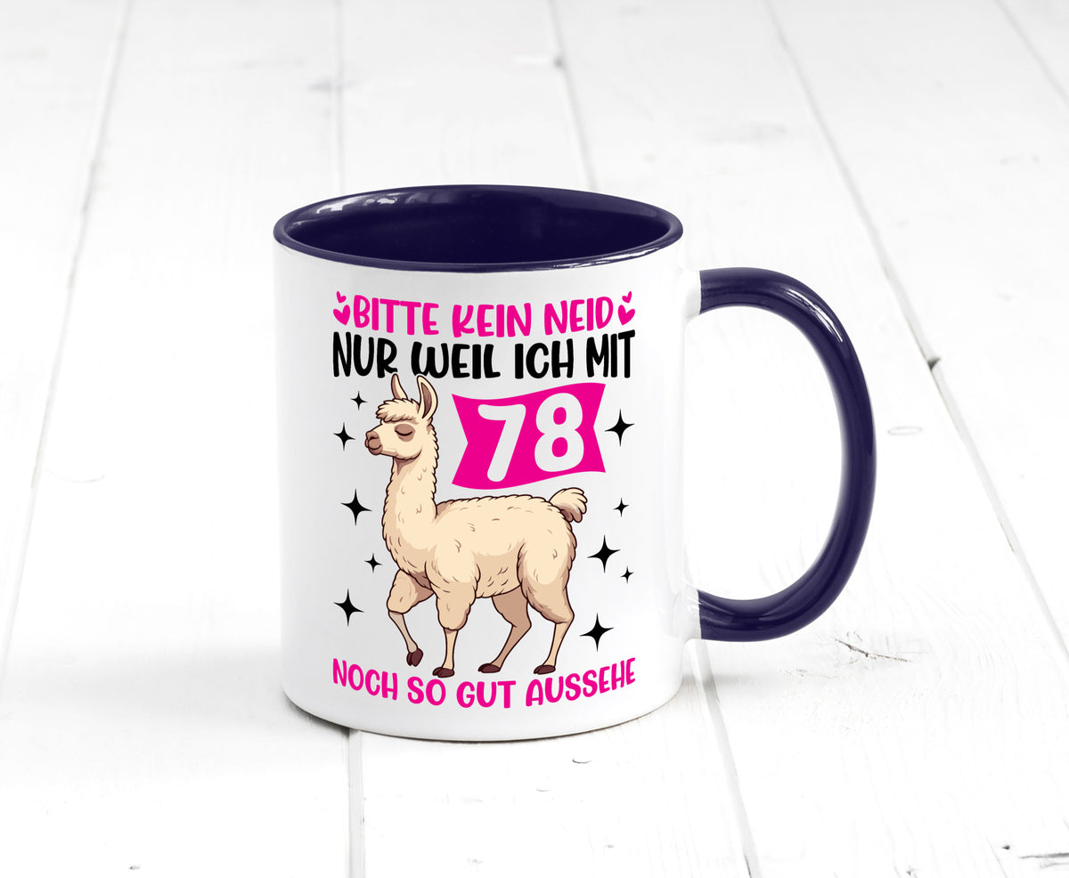 78. Geburtstag | 78 Jahre Lama gut aussehen Geschenk Geschenkidee lustiger Tasse