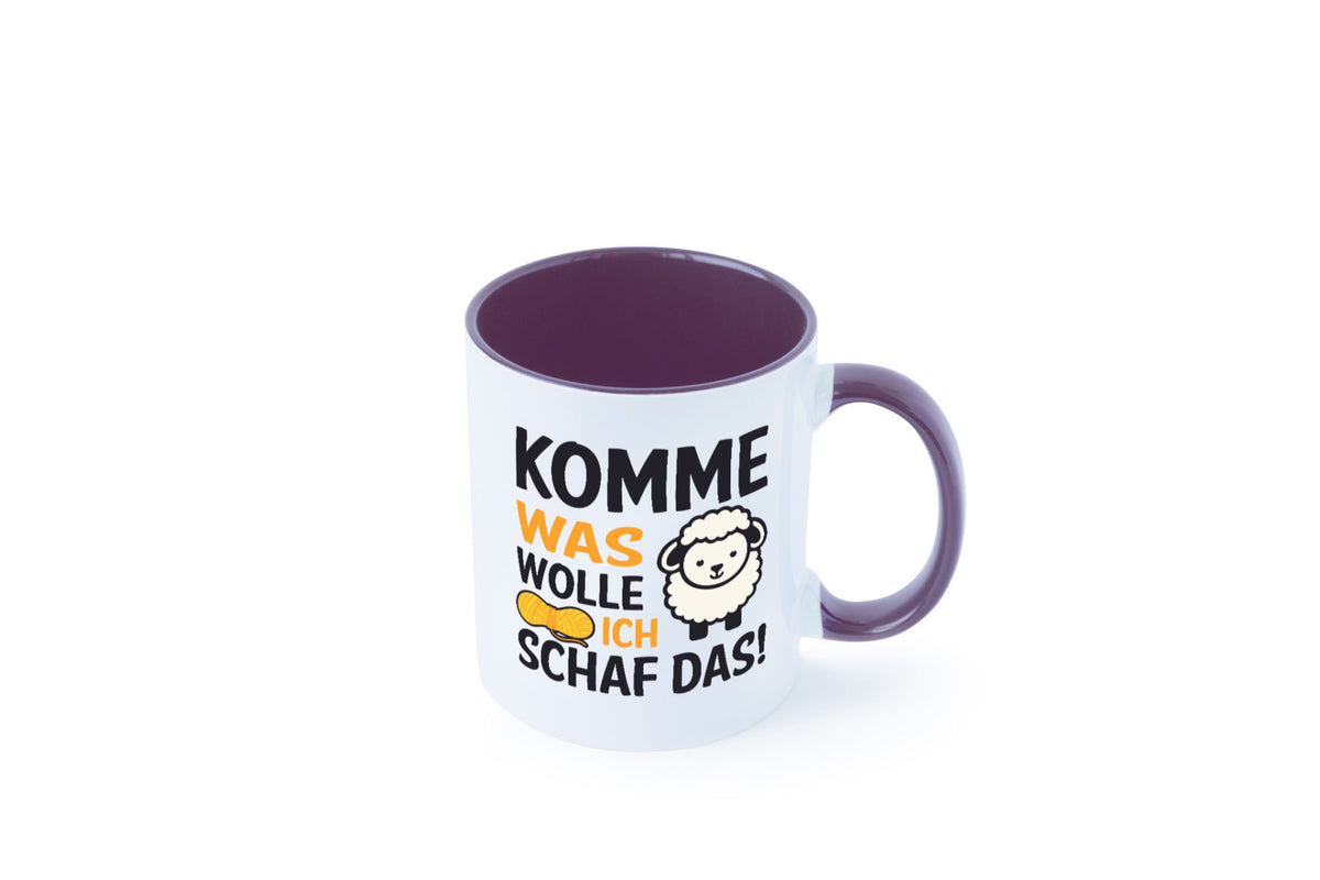 Komme was wolle, ich schaf das | Wolle Humor Geschenkidee Tasse