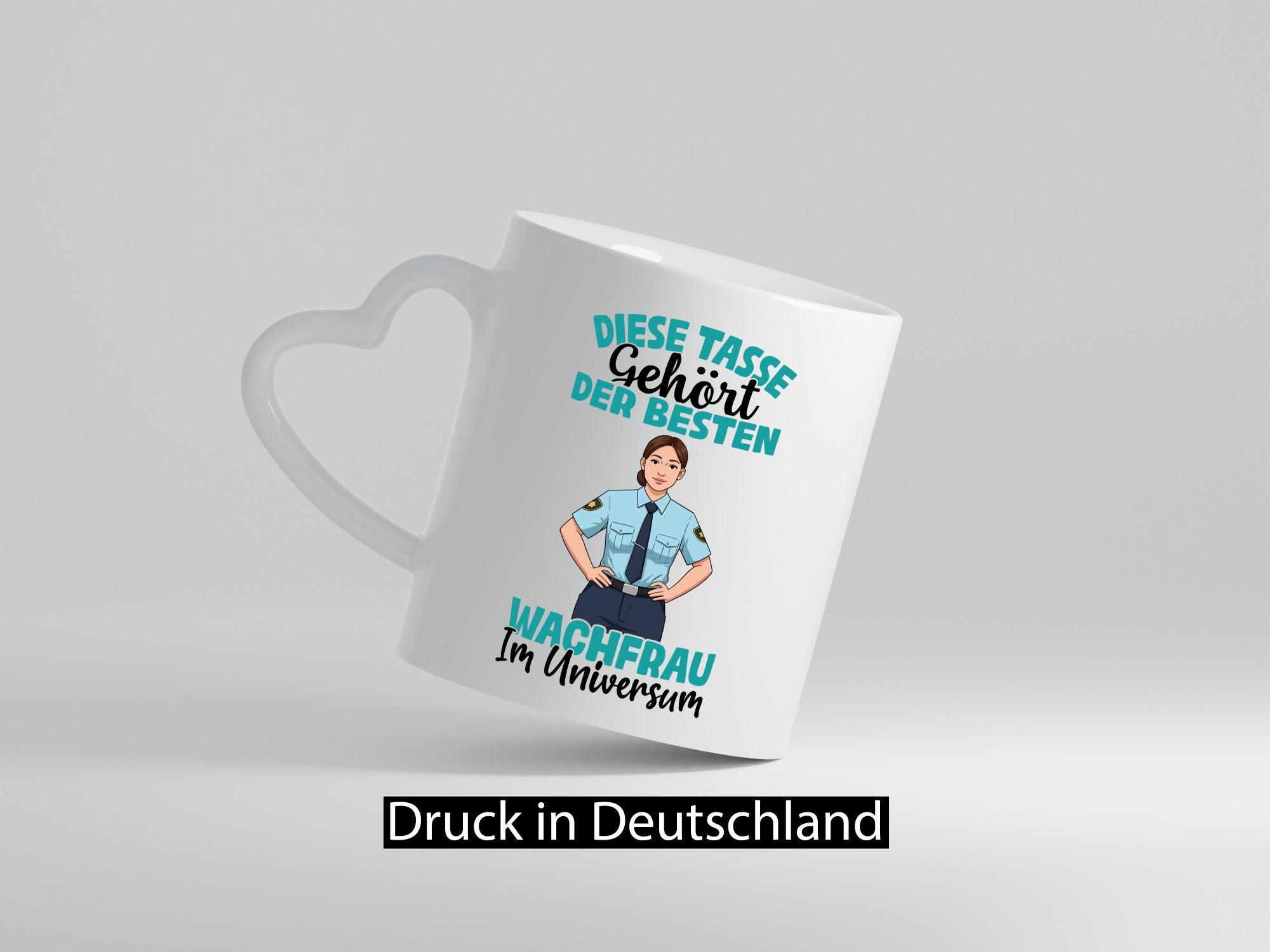 Im Universum: Wachfrau | Wachpersonal Nachtwächter lustig Humor Geschenkidee