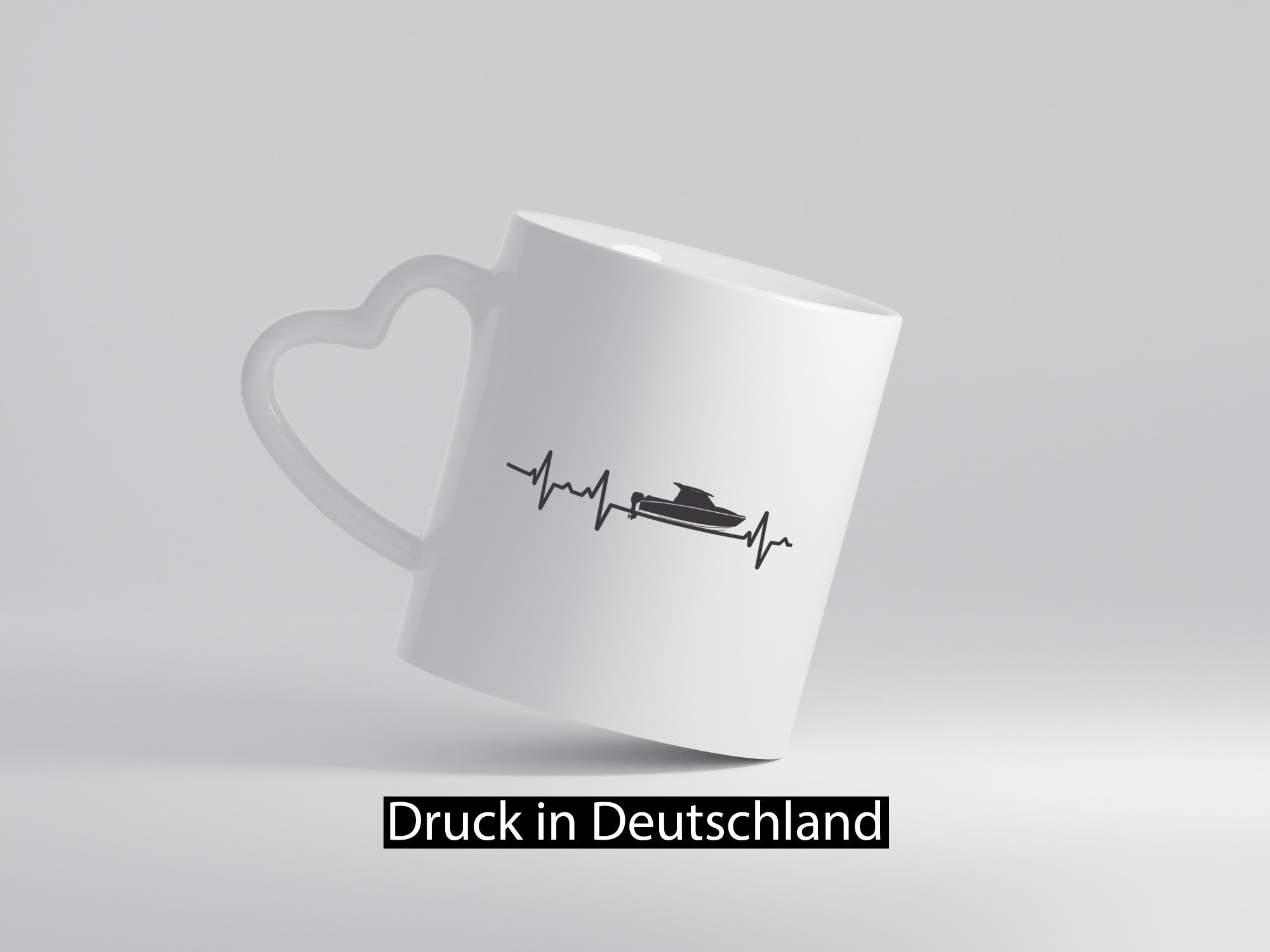Motorboot Herzschlag | Boot fahren Kapitän Wasser Humor Geschenkidee Tasse