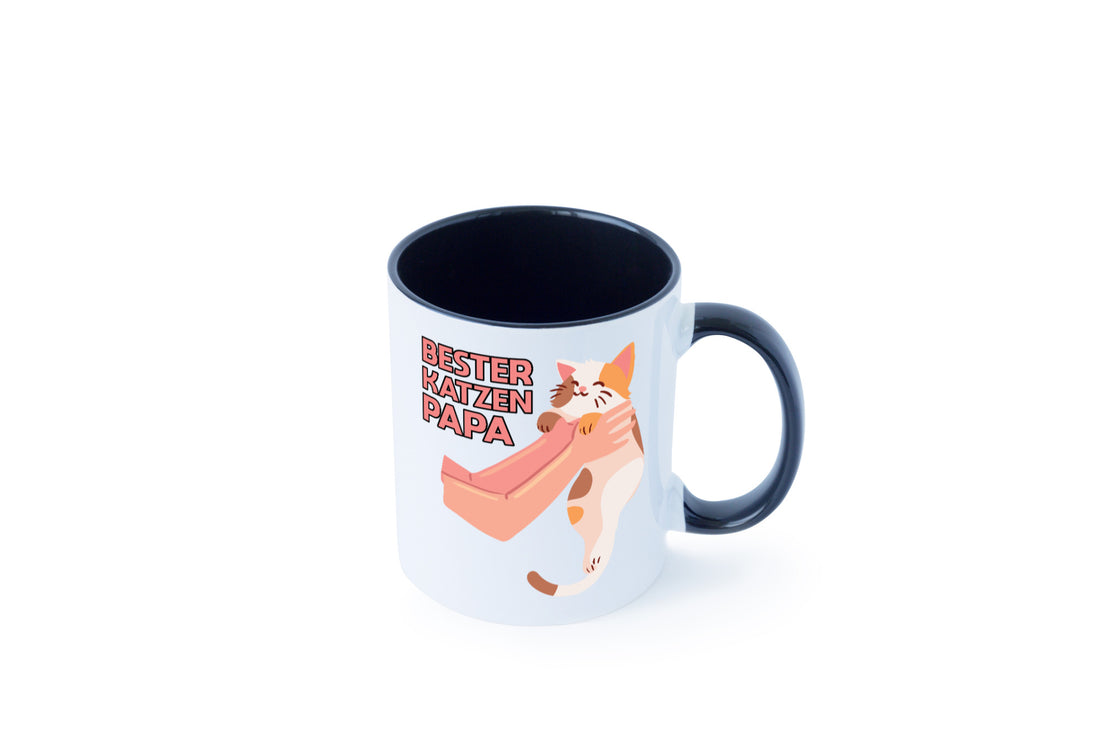 Bester Katzenpapa | Katze Gabel Geschenk Tierliebhaber Humor lustiger Spruch Tasse
