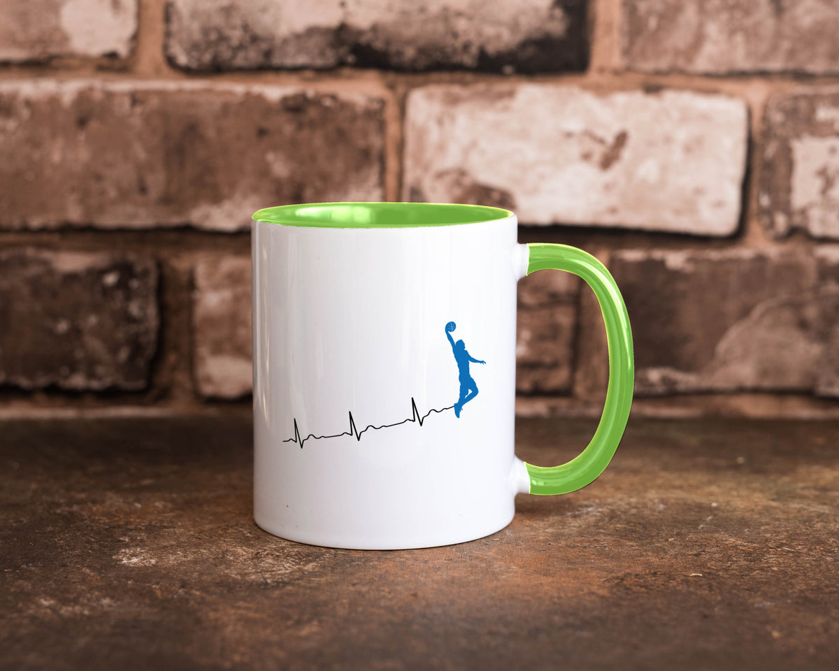 Herzschlag Basketball | Motiv Sport Ballsport Humor Geschenkidee Tasse