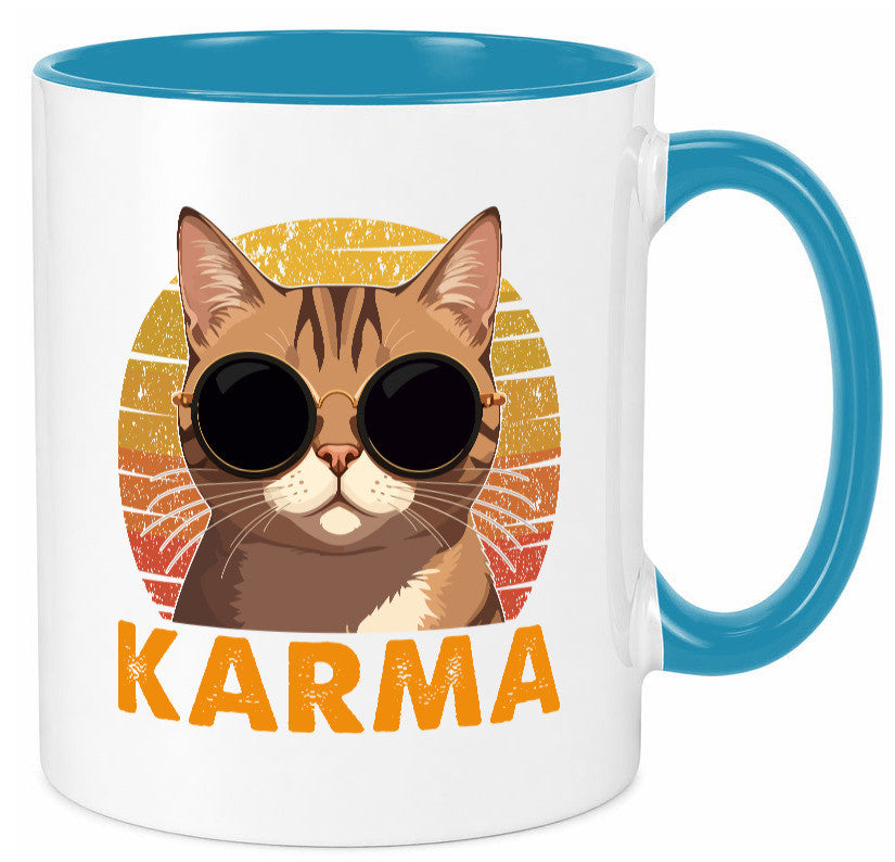 Vintage Katze | Karna Coole lustiger Spruch Geschenk Tierliebhaber Humor Tasse