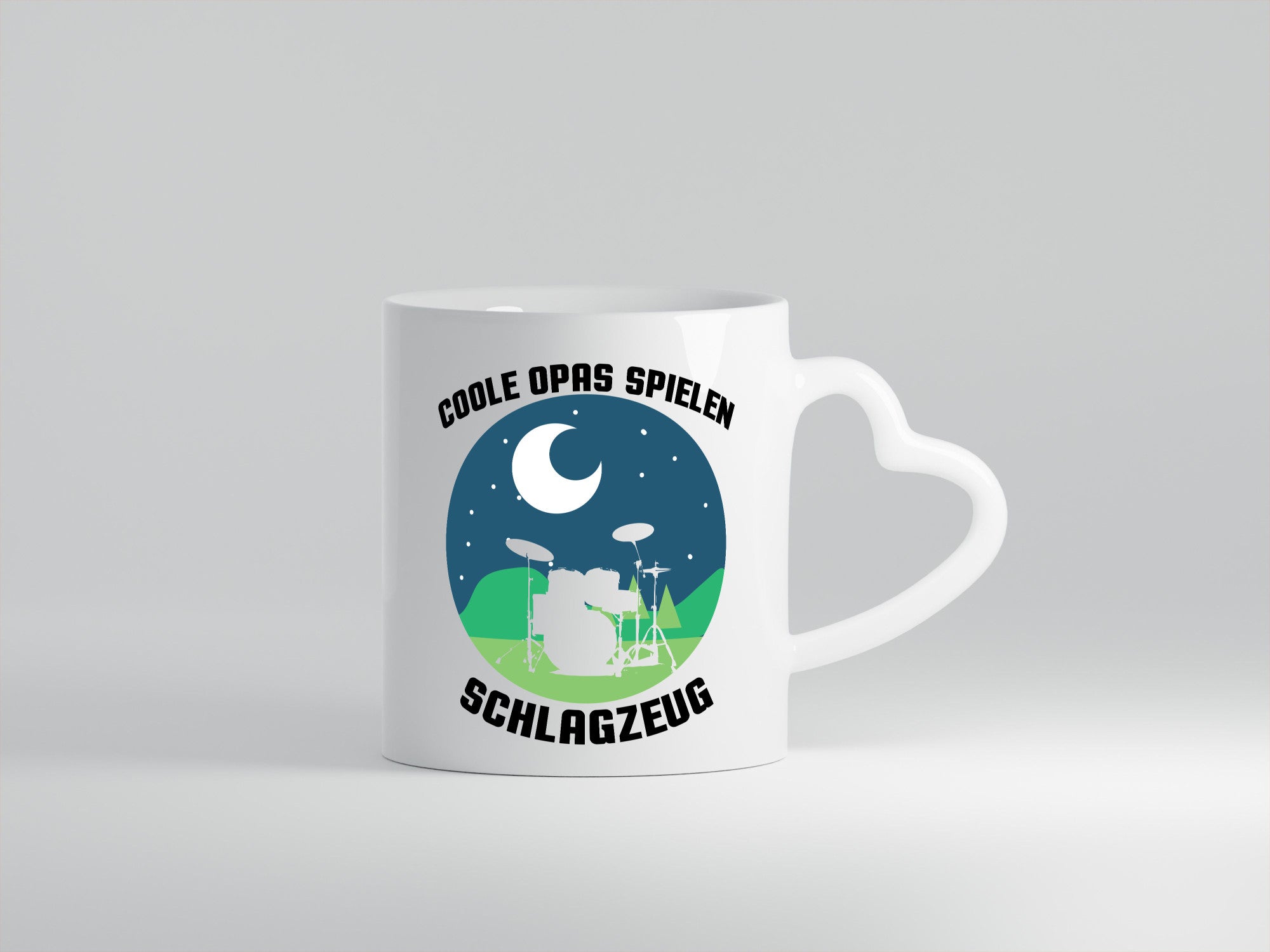 Coole Opas spielen Schlagzeug | Mond lustig Familie Geschenkidee Geschenk Tasse
