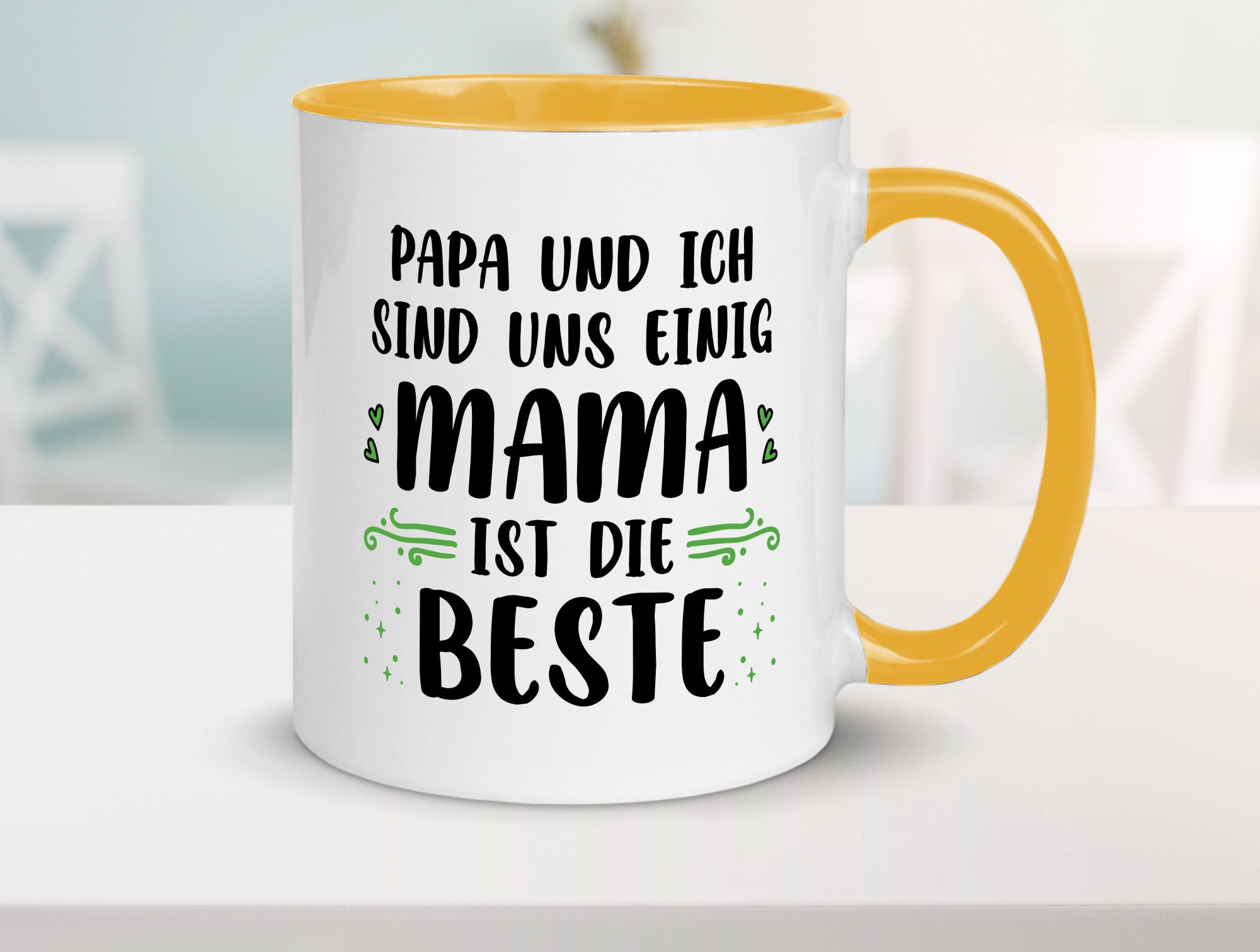 Papa und ich sind uns einige Mama ist die beste | Muttertag Geschenk Familie