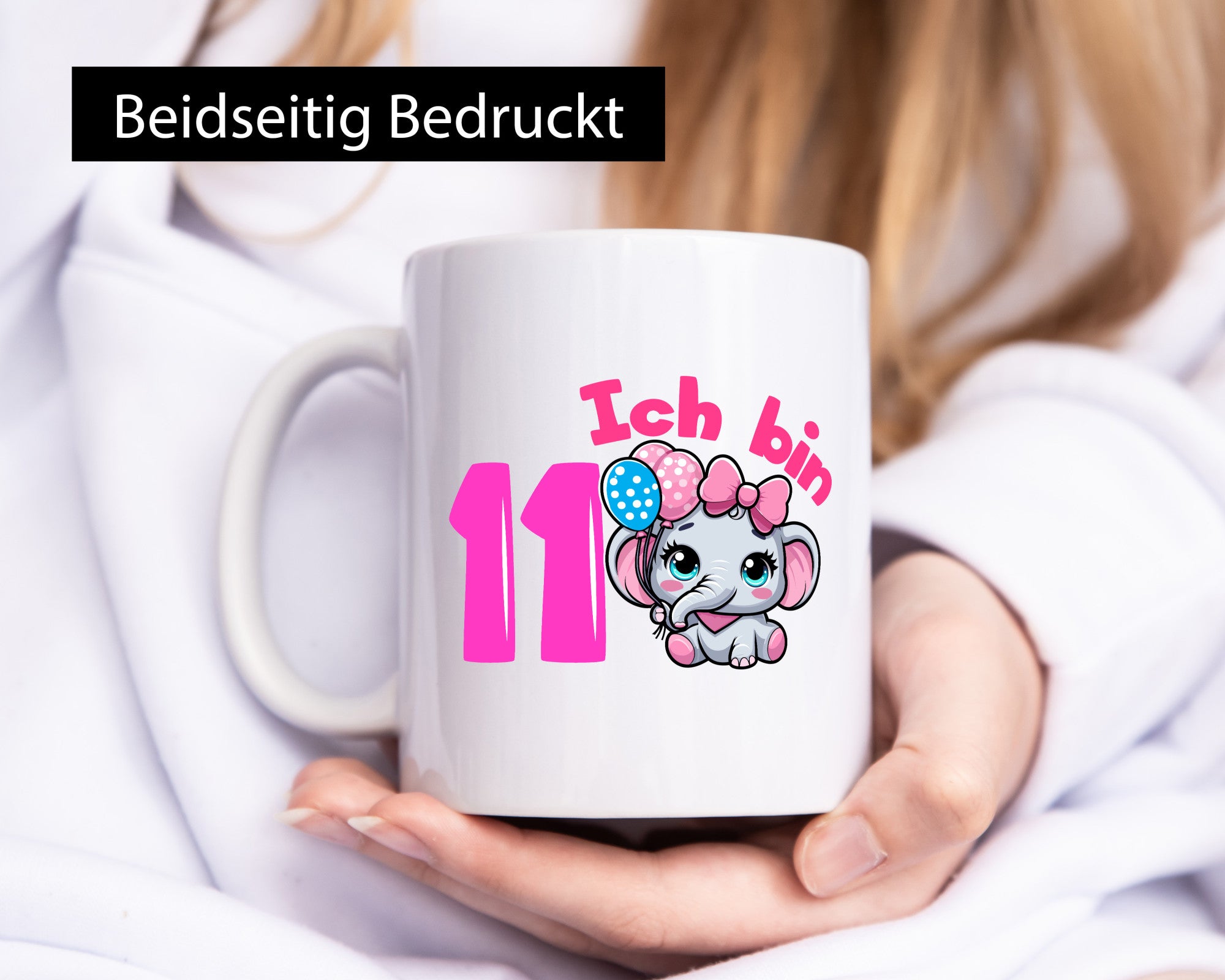 11. Geburtstag | 11 Jahre Elefant Mädchen lustig Geschenkidee Geschenk Tasse