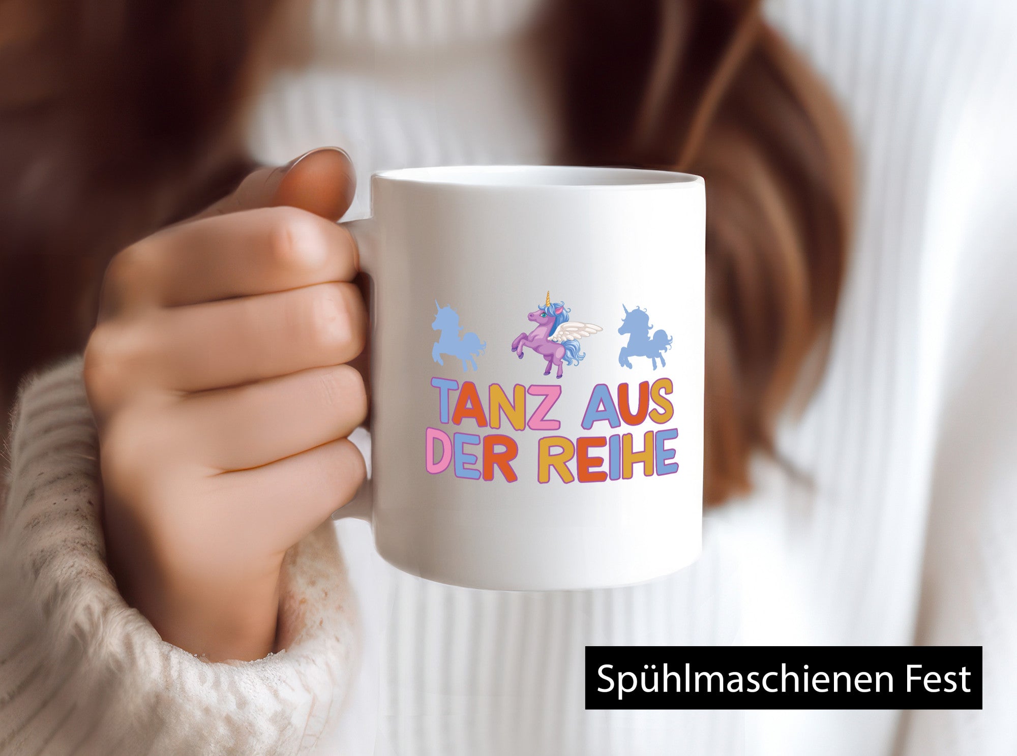 Tanz aus der Reihe | Einhörner Geschenk Humor Geschenkidee lustiger Spruch Tasse