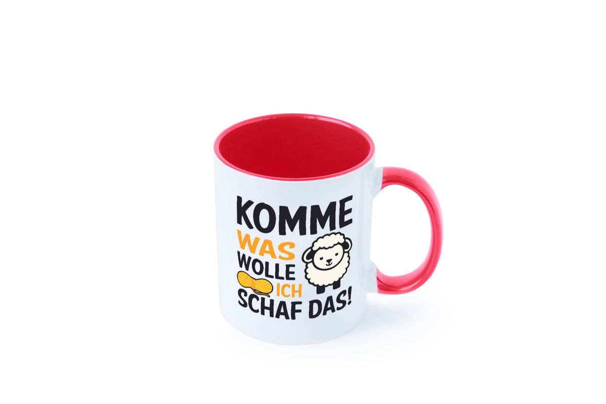Komme was wolle, ich schaf das | Wolle Humor Geschenkidee Tasse