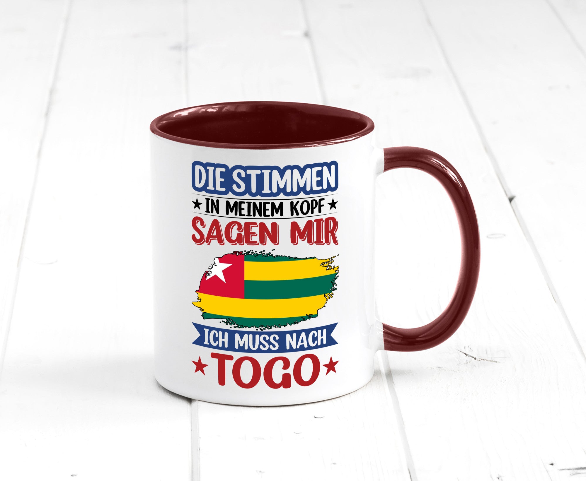 Togo | Urlaub Stimmen in meinem Kopf Traumland Humor Geschenkidee Tasse