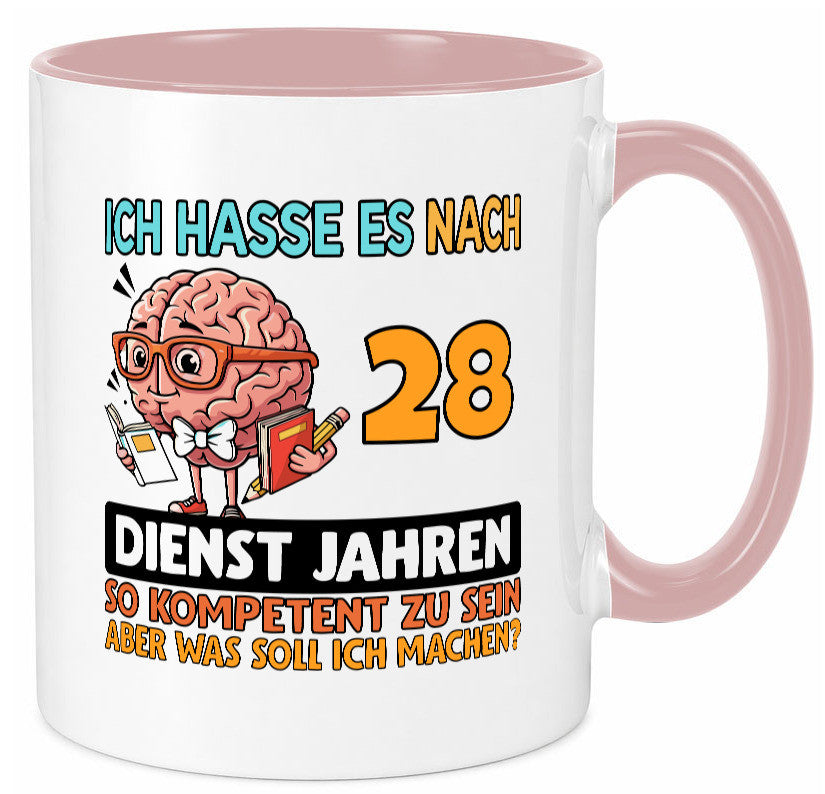 28 Dienstjahre | Arbeit Kompetent Geschenkidee Kollegen Büro Humor Tasse