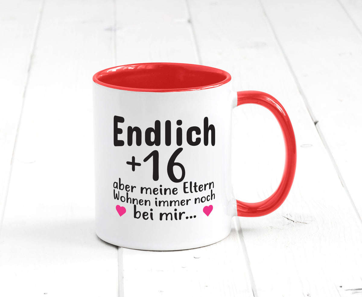 Endlich 16 | Geburtstag Tasse Spruch Mädchen Geschenkidee Humor