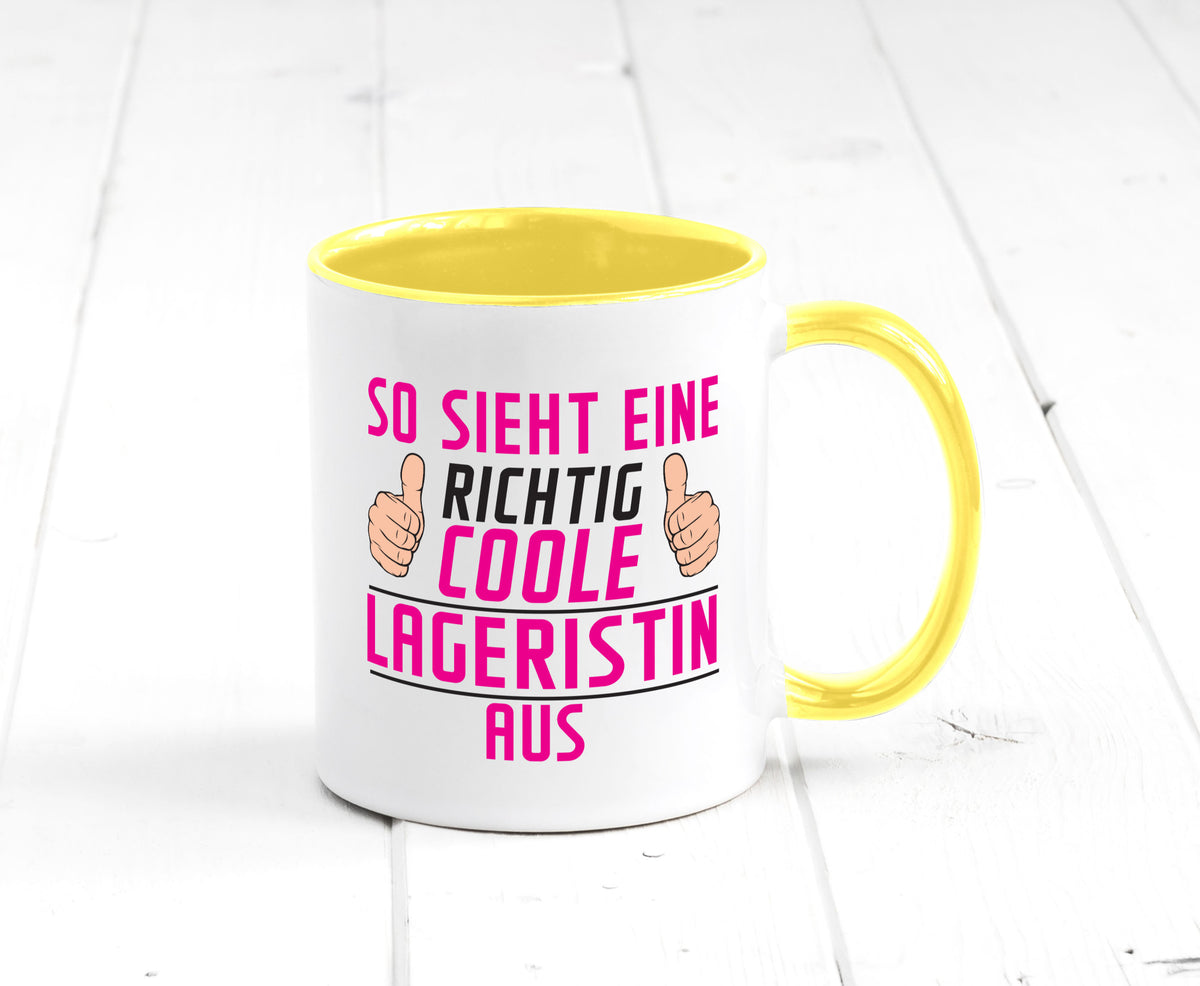 Richtig Coole Lageristin | Beruf Lager Arbeiterin Humor Arbeit Kollegen Büro Tasse