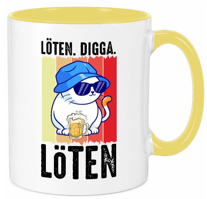 Löten Digga | Katze mit Bier Bierkatze Geschenk Tierliebhaber Humor lustiger