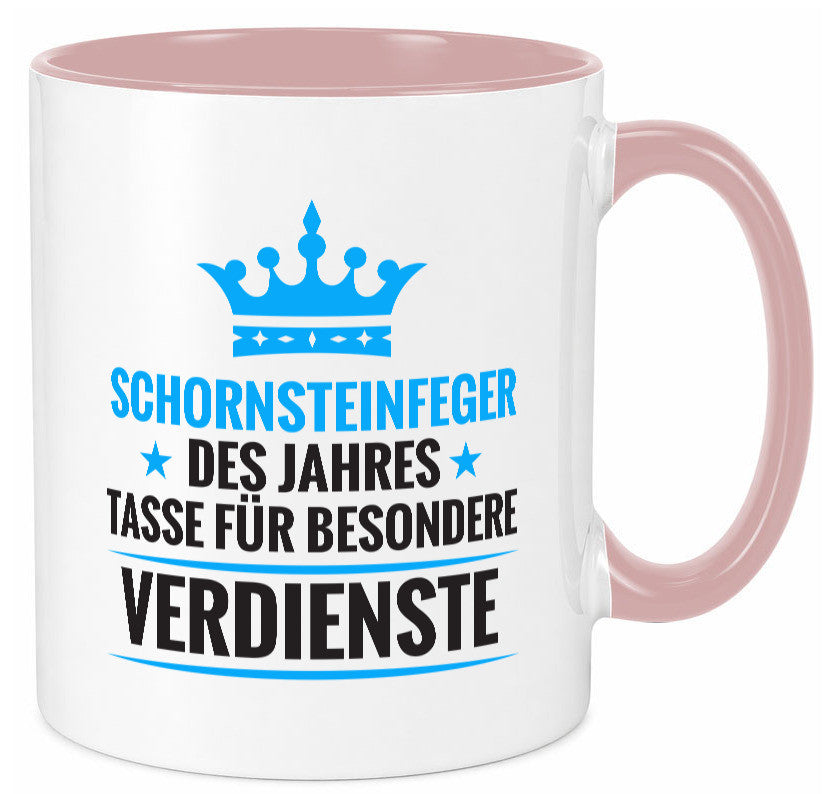 Besonderer Verdienst: Schornsteinfeger | Kaminkehrer Geschenkidee Humor Tasse