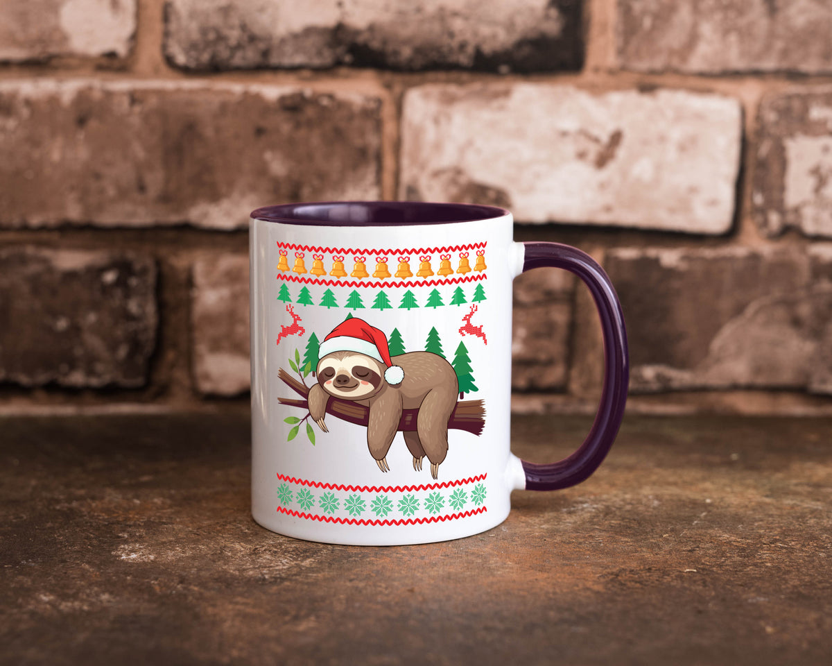 Ugly Christmas | Faultier Weihnachtsfaultier v2 lustig Tierliebhaber Humor Tasse