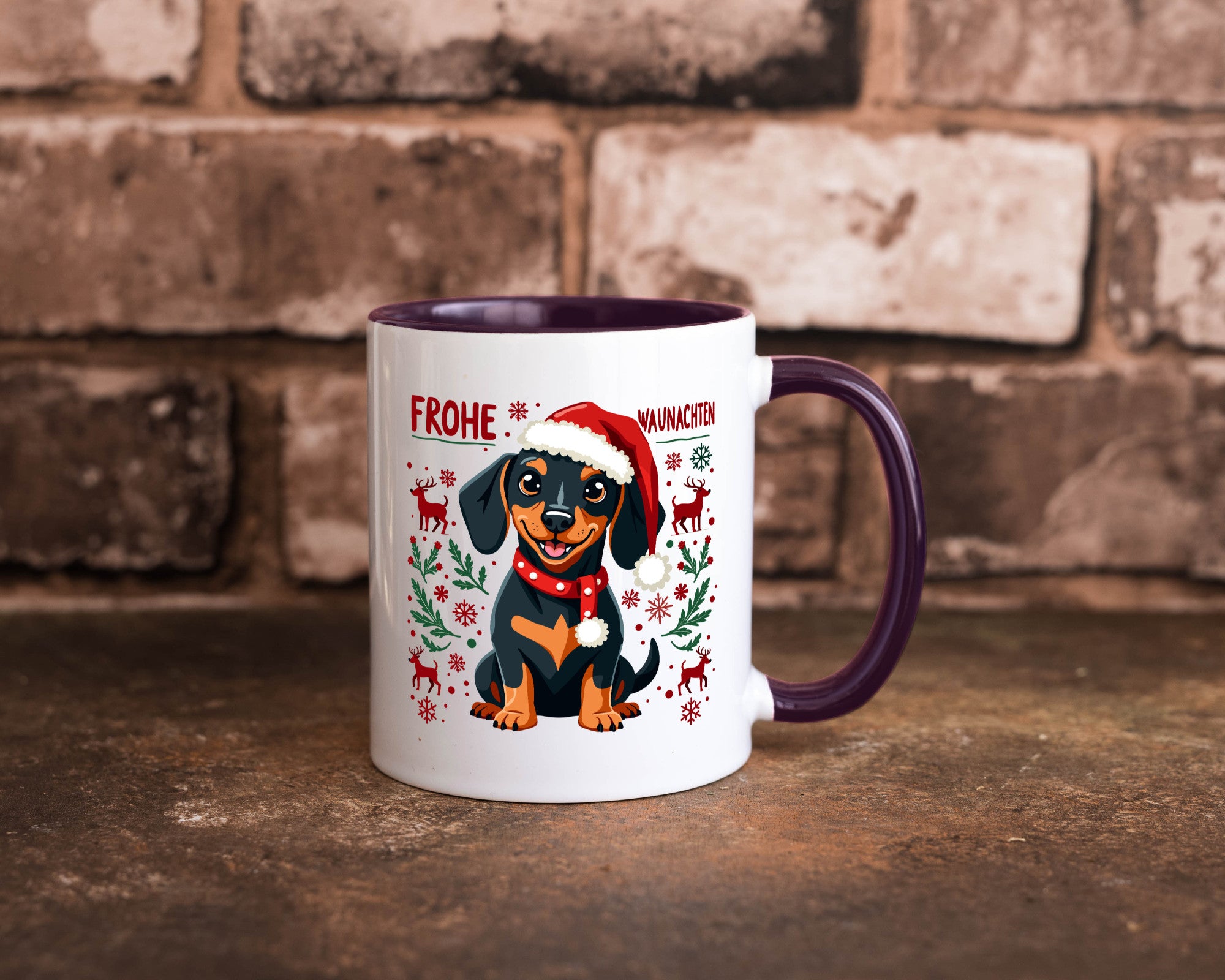 Frohe Waunachten | Ugly Christmas Weihnachtshund v2 Humor Tierliebhaber
