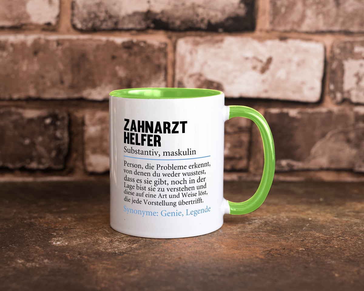Zahnarzthelfer | Spruch Humor Zahnmedizin Geschenkidee Tasse