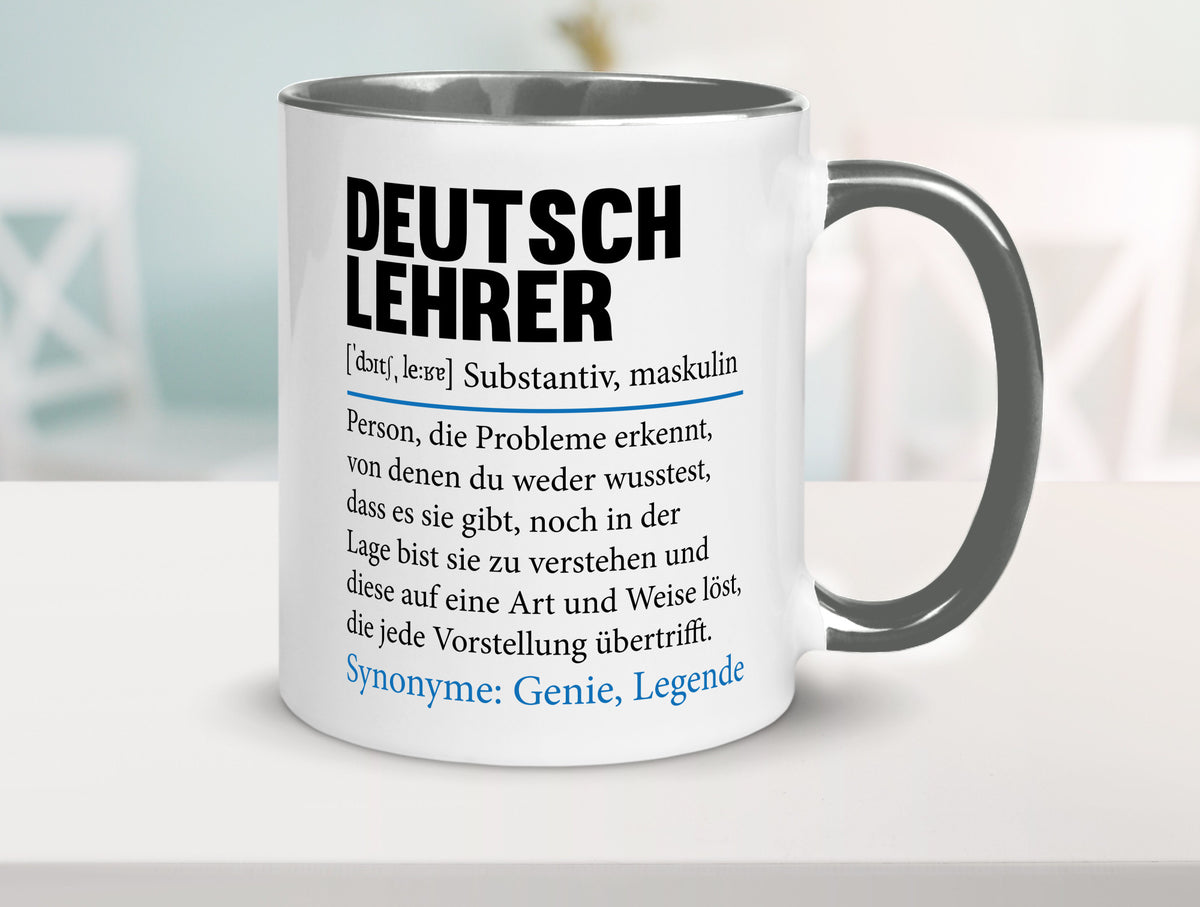 Deutschlehrer Spruch | Lehrer Schule Humor lustig Geschenkidee Geschenk Tasse