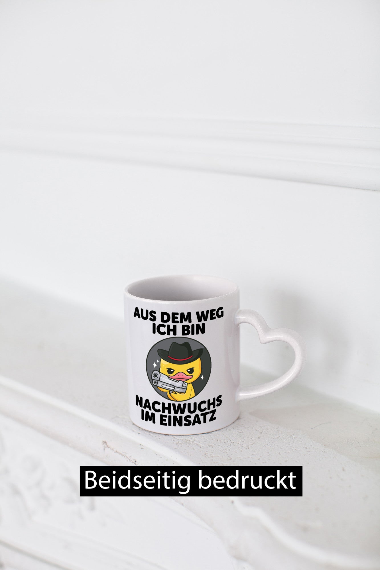 Aus wem weg ich bin Nachwuchs im Einsatz Geschenkidee Humor Tasse