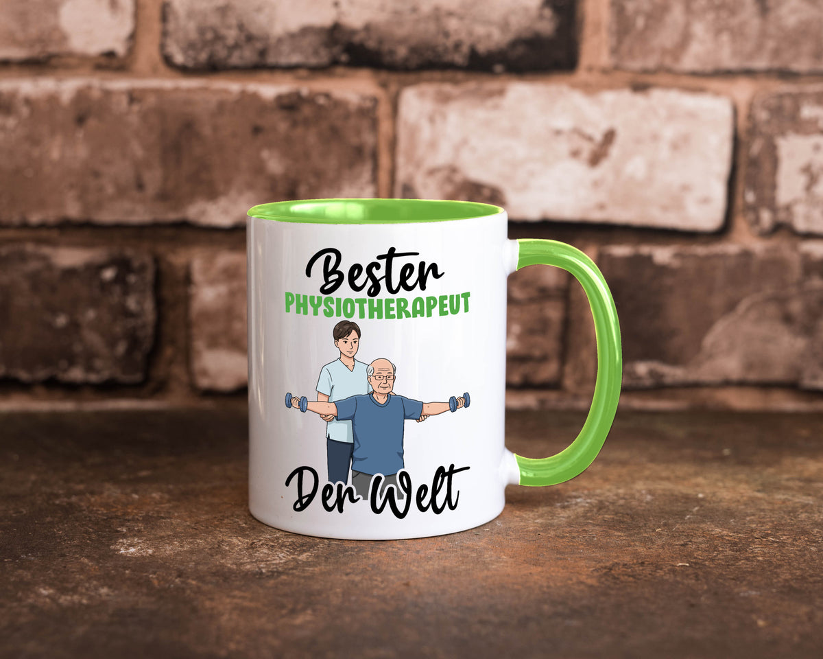 Bester Physiotherapeut v3 Geschenk Humor Geschenkidee lustiger Spruch Tasse
