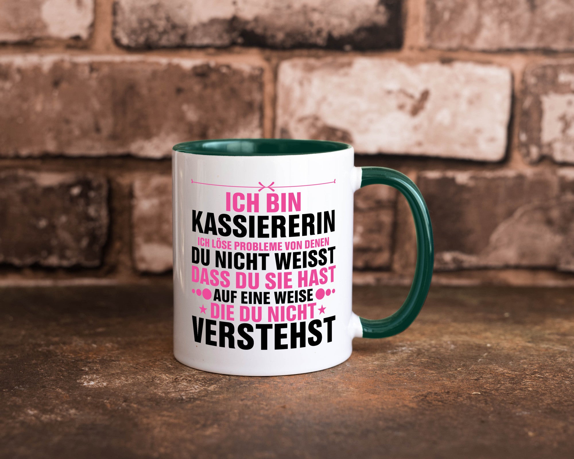 Löse Probleme: Kassiererin v2 lustiger Spruch Geschenk Humor Geschenkidee Tasse