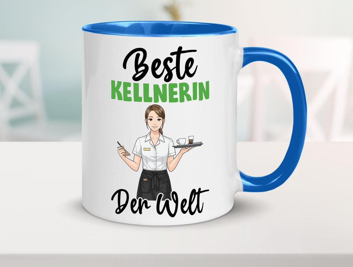 Beste Kellnerin | Beruf kellnern Bedienung v2 Humor Arbeit Kollegen Büro Tasse
