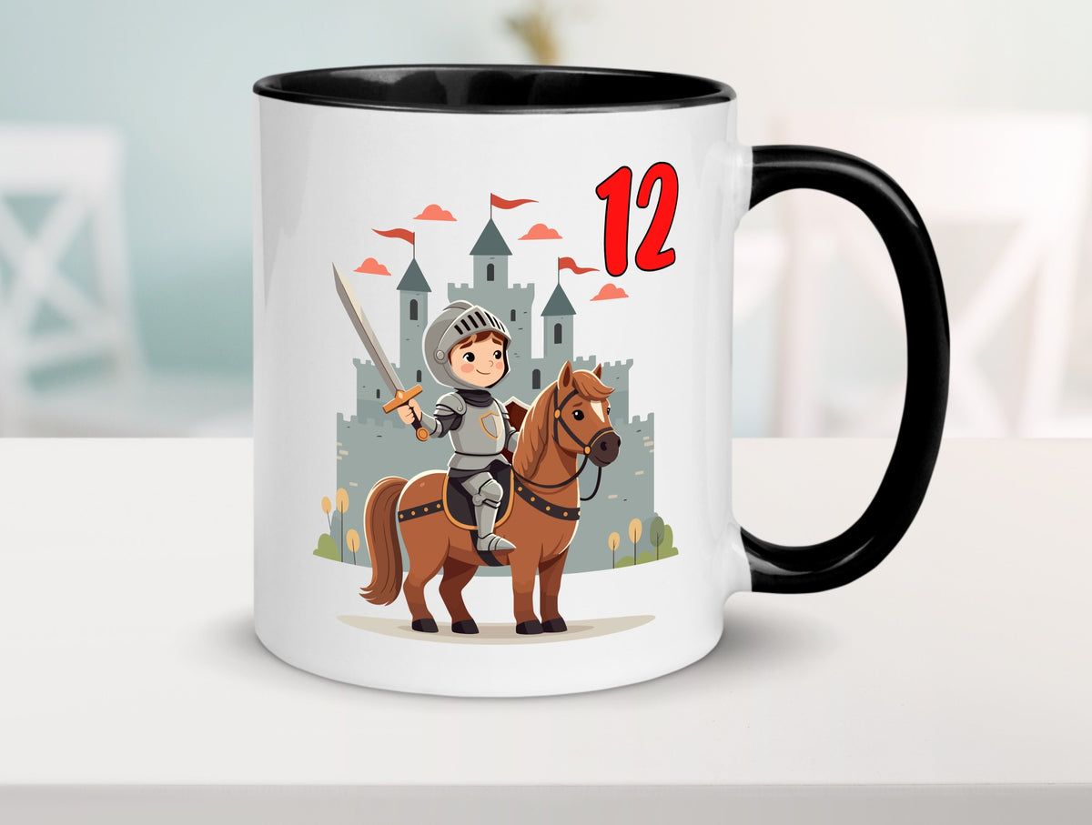 12. Geburtstag | 12 Jahre Ritter Junge Schloss lustiger Spruch Geschenk Tasse