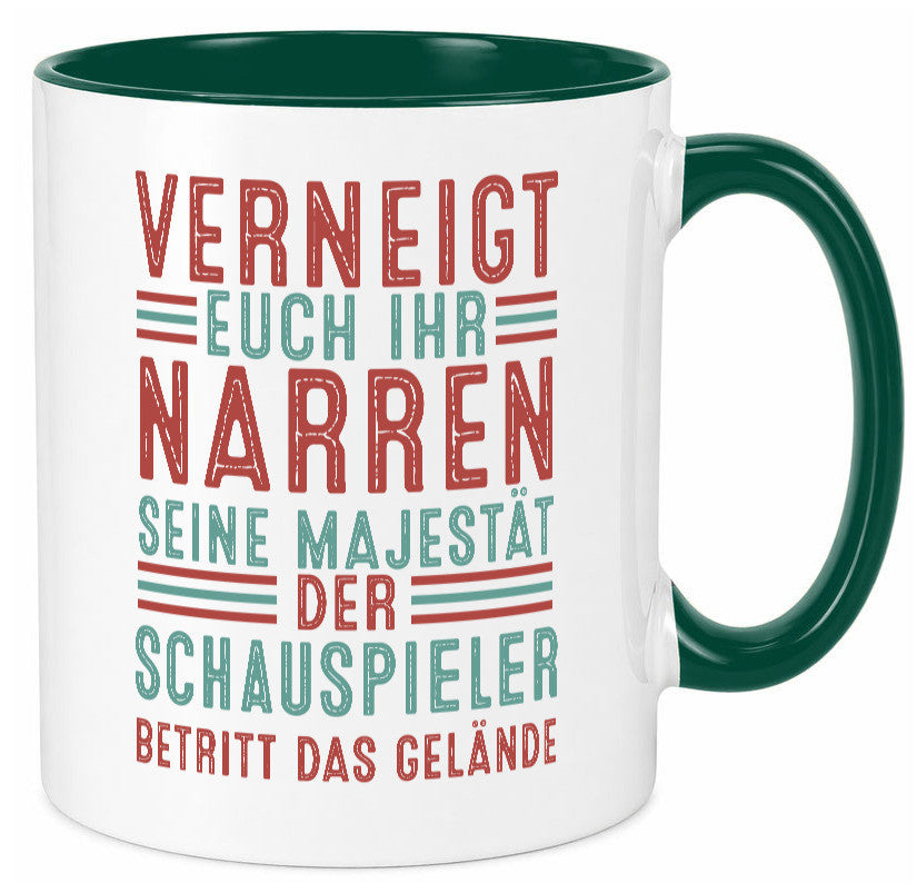 Verneigt euch: Schauspieler | Theater lustig Humor Geschenkidee Geschenk Tasse