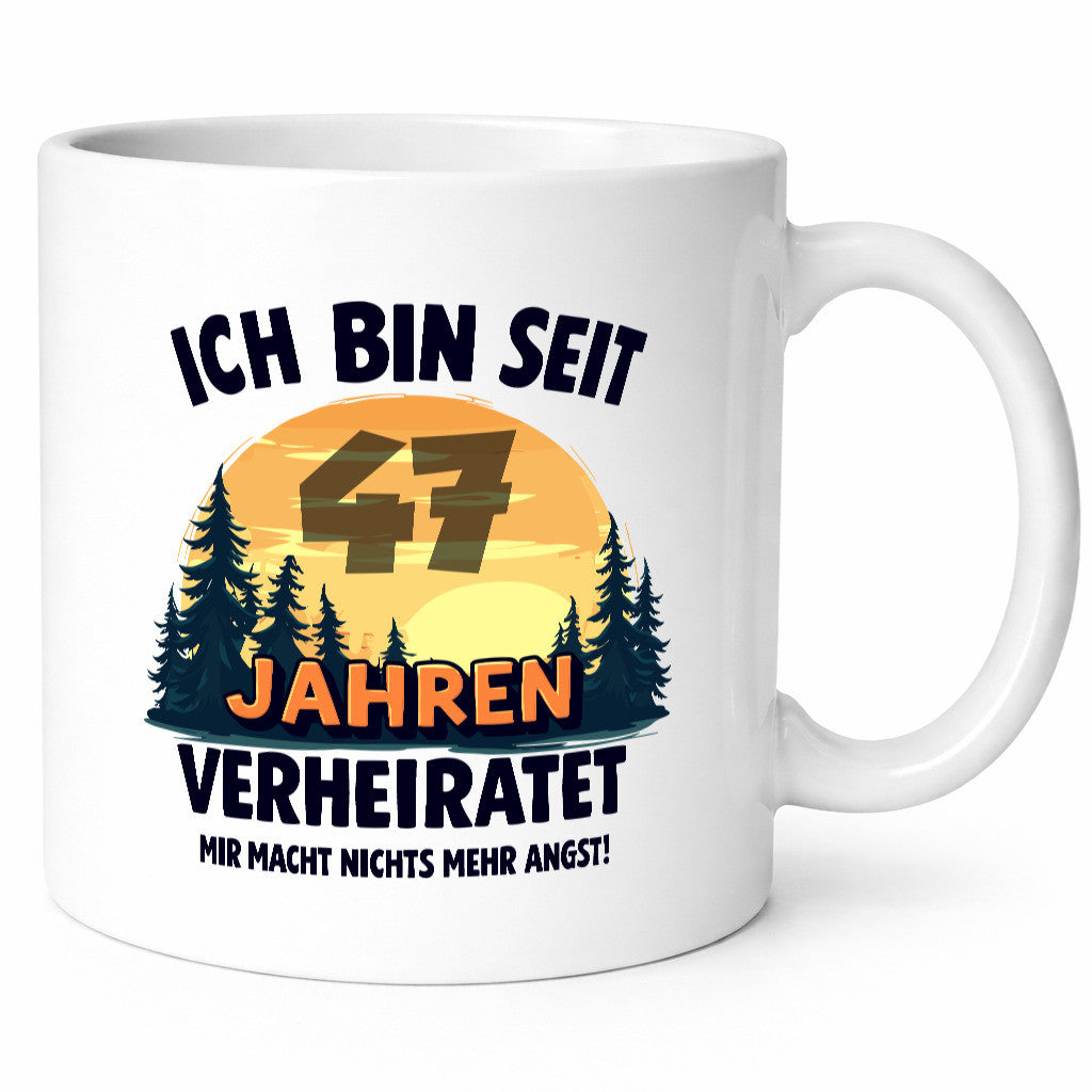 Ich bin Verheiratet | 47. Hochzeitstag Ehepaar Geschenkidee Humor Tasse