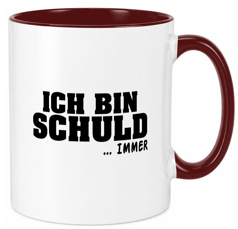 Ich bin Schuld | Schwarze Schaff lustig Humor Geschenkidee Geschenk Tasse