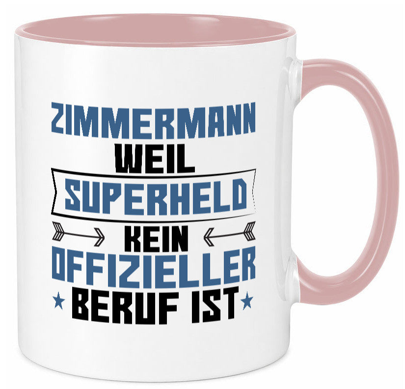 Superheld Zimmermann | Handwerker Holzbau Geschenk Humor Geschenkidee lustiger Tasse