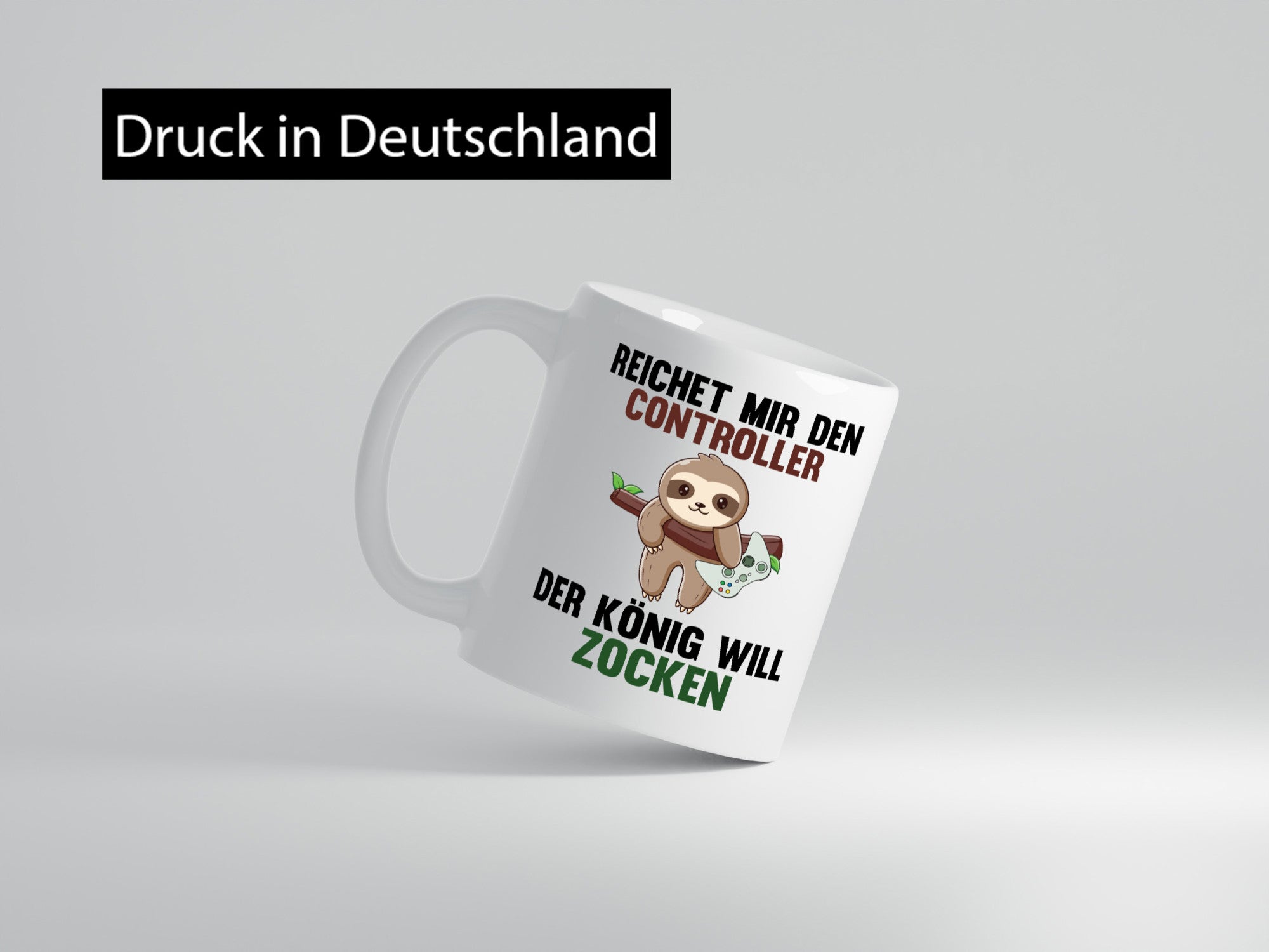 Der gamer will Zocken | Faultier Zocker Geschenkidee Tierliebhaber Humor Tasse