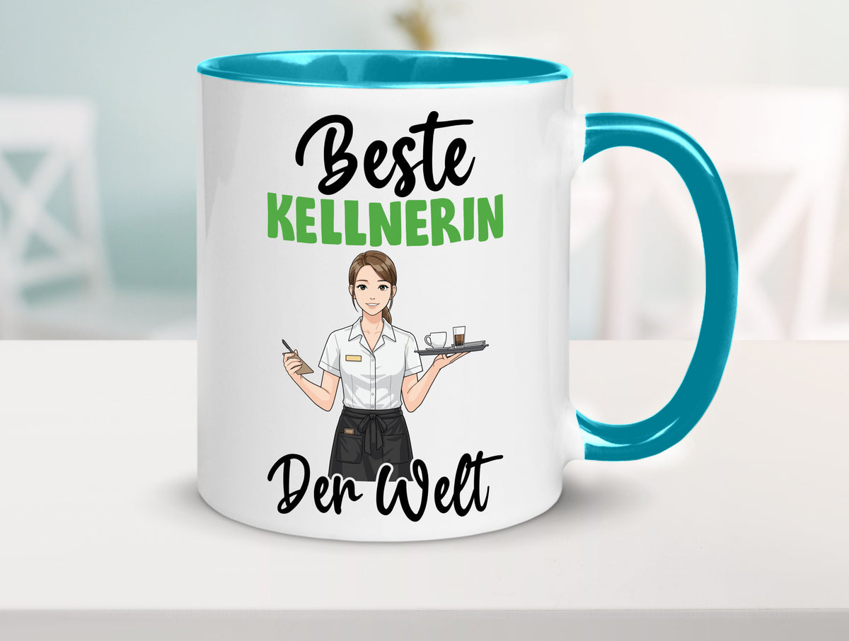 Beste Kellnerin | Beruf kellnern Bedienung v2 Humor Arbeit Kollegen Büro Tasse