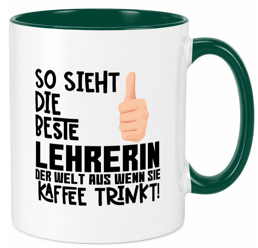 Beste Lehrerin | Lehrer Tasse Schule Dankeschön lustiger Spruch Geschenk Humor