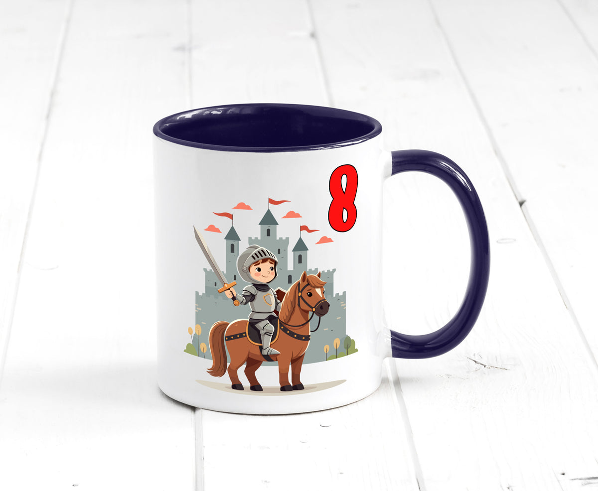 8. Geburtstag | 8 Jahre Ritter Junge Schloss Geschenk Geschenkidee lustiger Tasse
