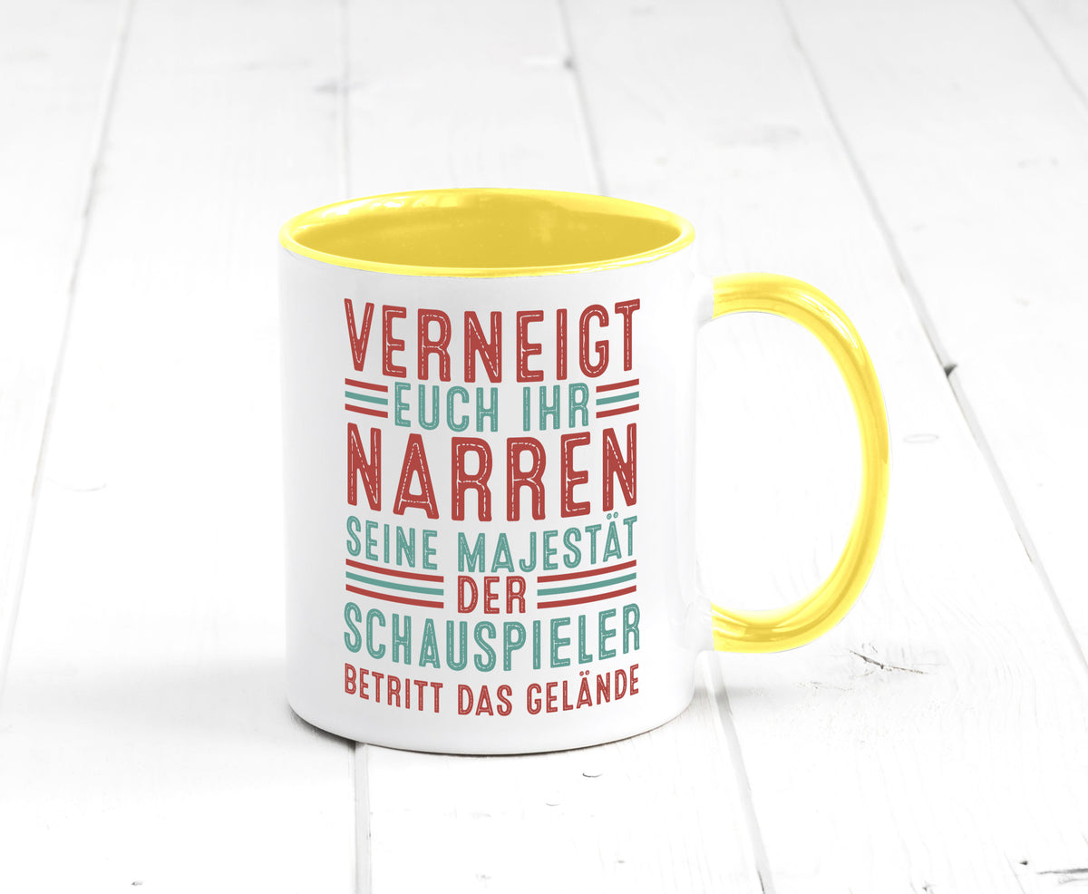 Verneigt euch: Schauspieler | Theater lustig Humor Geschenkidee Geschenk Tasse