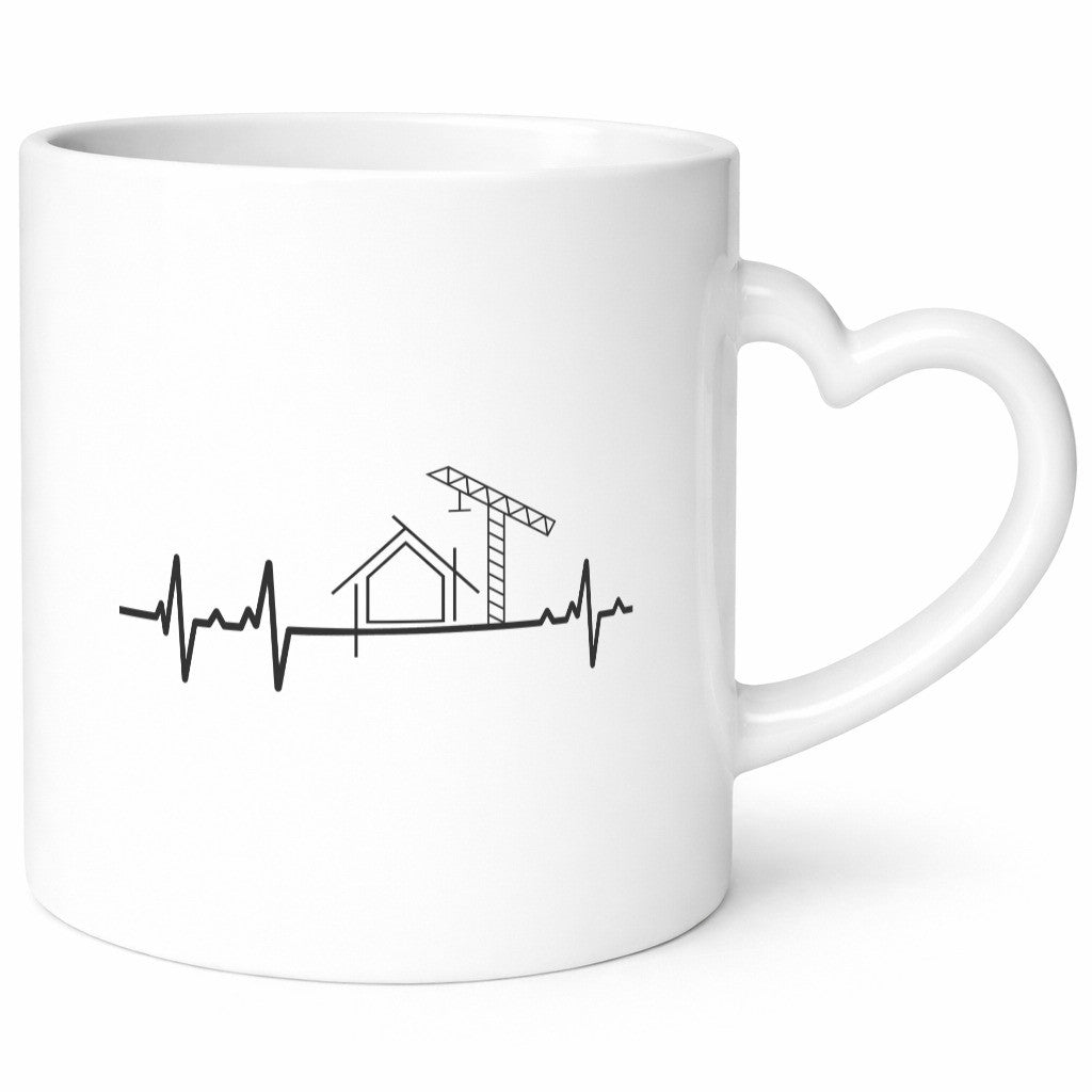 Architekt Herzschlag | Motiv Architektur Haus Bau Geschenkidee Humor Tasse