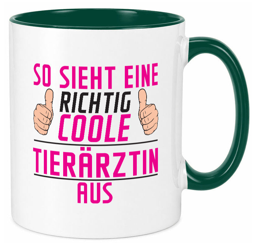 Richtig Coole Tierärztin | Mediziner Tiermedizin lustig Tierliebhaber Humor Tasse