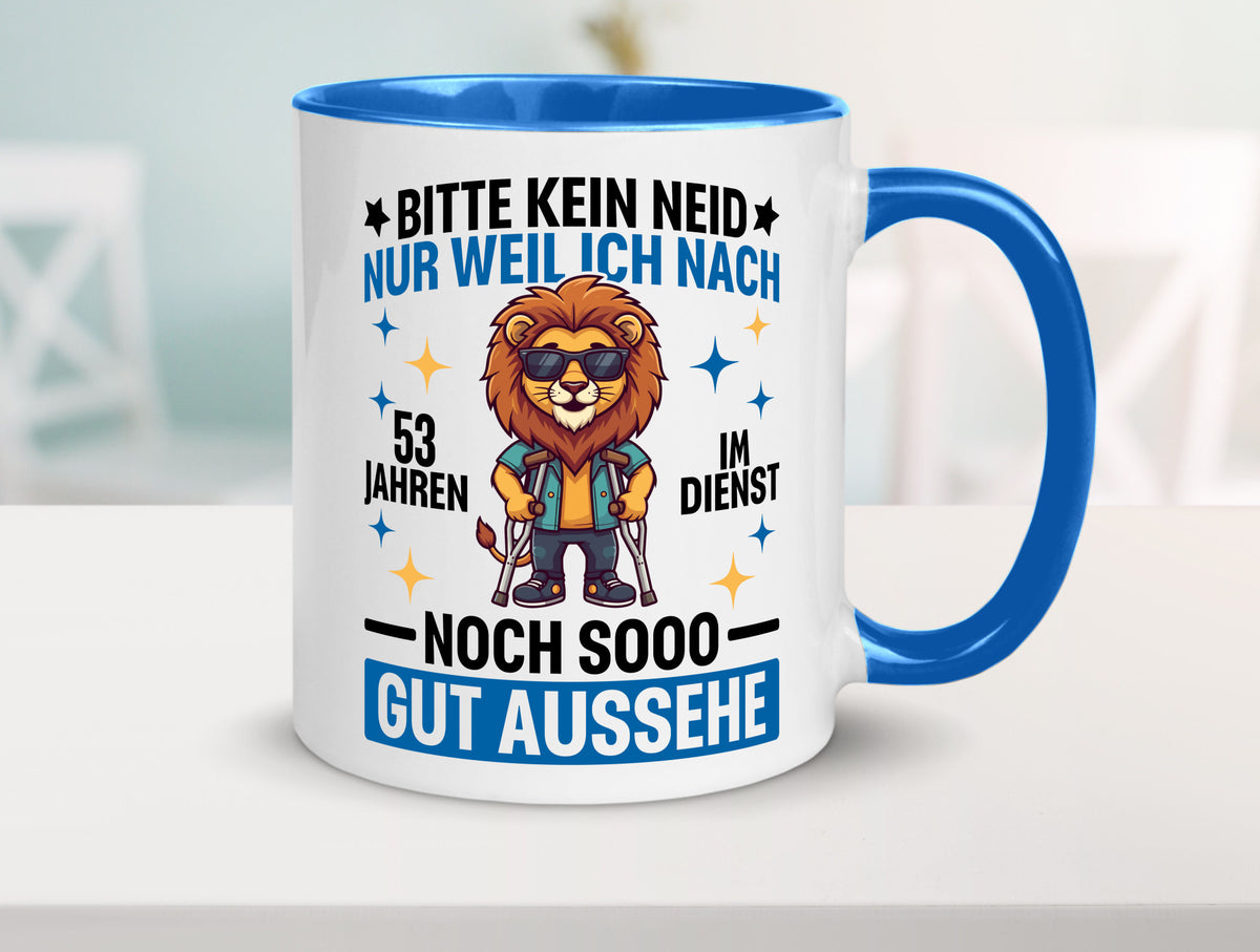 53 Jahre im Dienst | Arbeitsjubiläum Arbeit Geschenkidee Kollegen Büro Humor Tasse