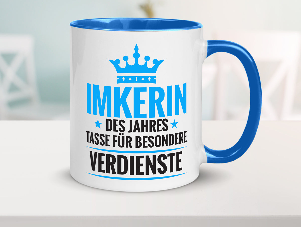 Besonderer Verdienst: Imkerin | Imkerei Geschenk Humor Geschenkidee lustiger Tasse
