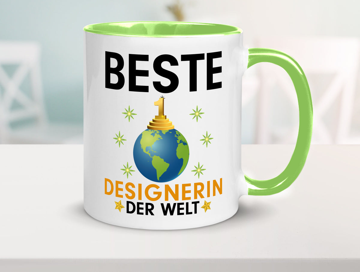 Welt Beste Designerin | Mode lustiger Spruch Geschenk Humor Geschenkidee Tasse