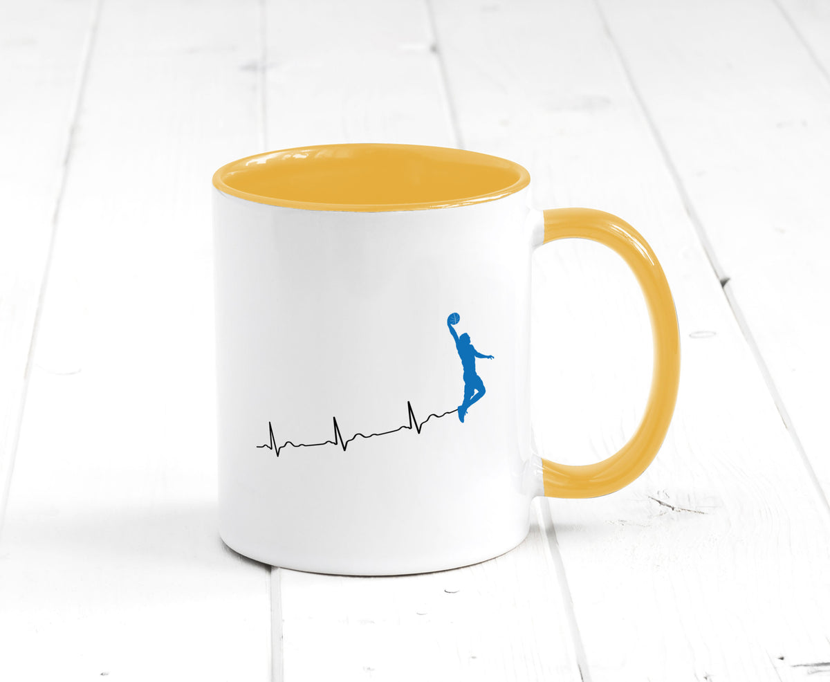 Herzschlag Basketball | Motiv Sport Ballsport Humor Geschenkidee Tasse