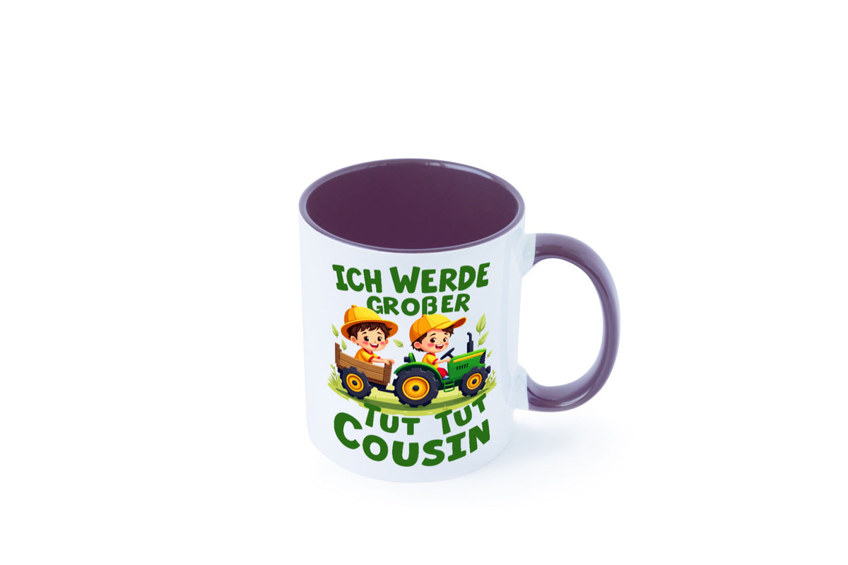 Ich werde Großer Cousin | Familie Bauer lustiger Spruch Geschenk Geschenkidee Tasse
