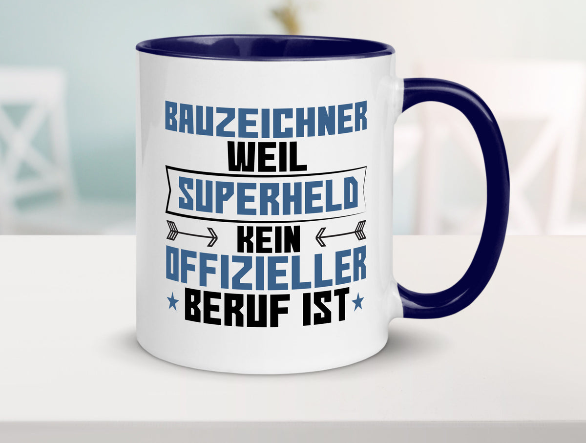 Superheld Bauzeichner | Zeichner Geschenk Humor Geschenkidee lustiger Spruch Tasse