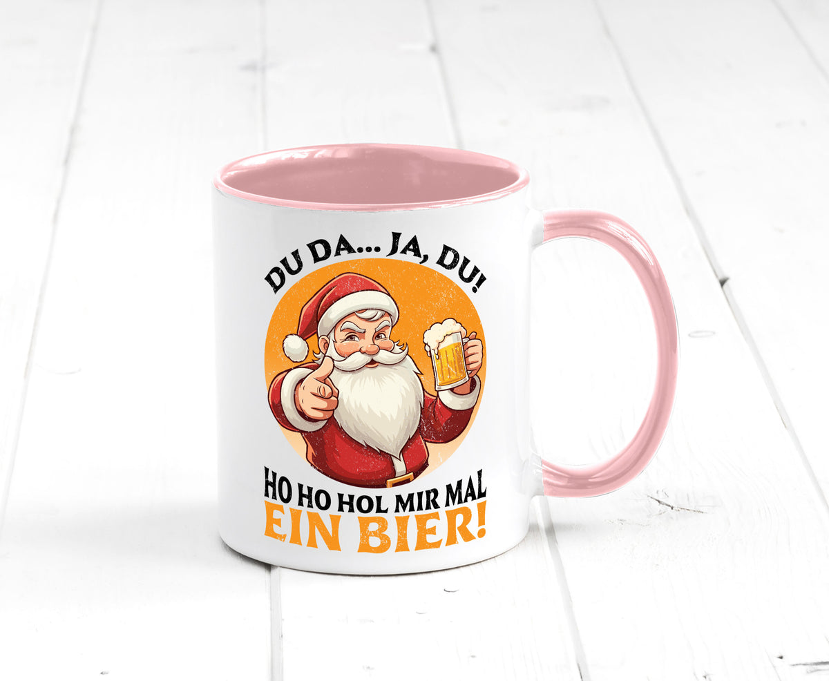 Hol mir mal ein Bier | Ugly Christmas Santa lustig Humor Geschenkidee Geschenk Tasse