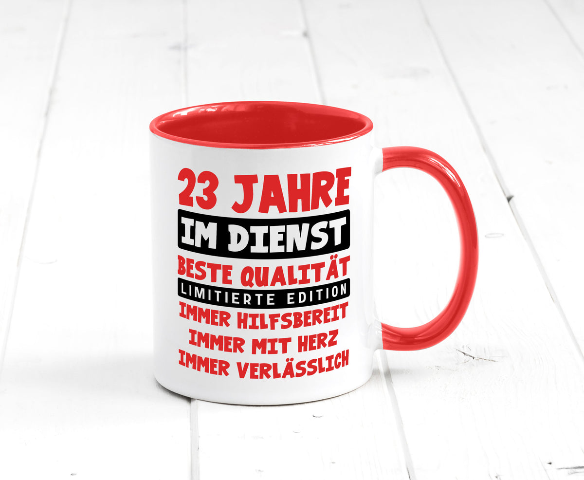 23 Jahre im Dienst | Jubiläum Arbeit v9 Humor Kollegen Büro Geschenkidee Tasse